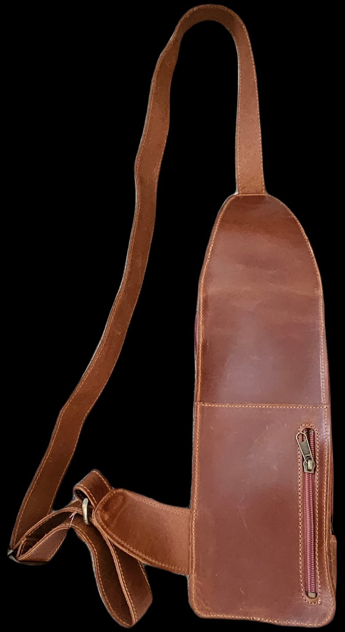 Leather Chest Bag - unisex